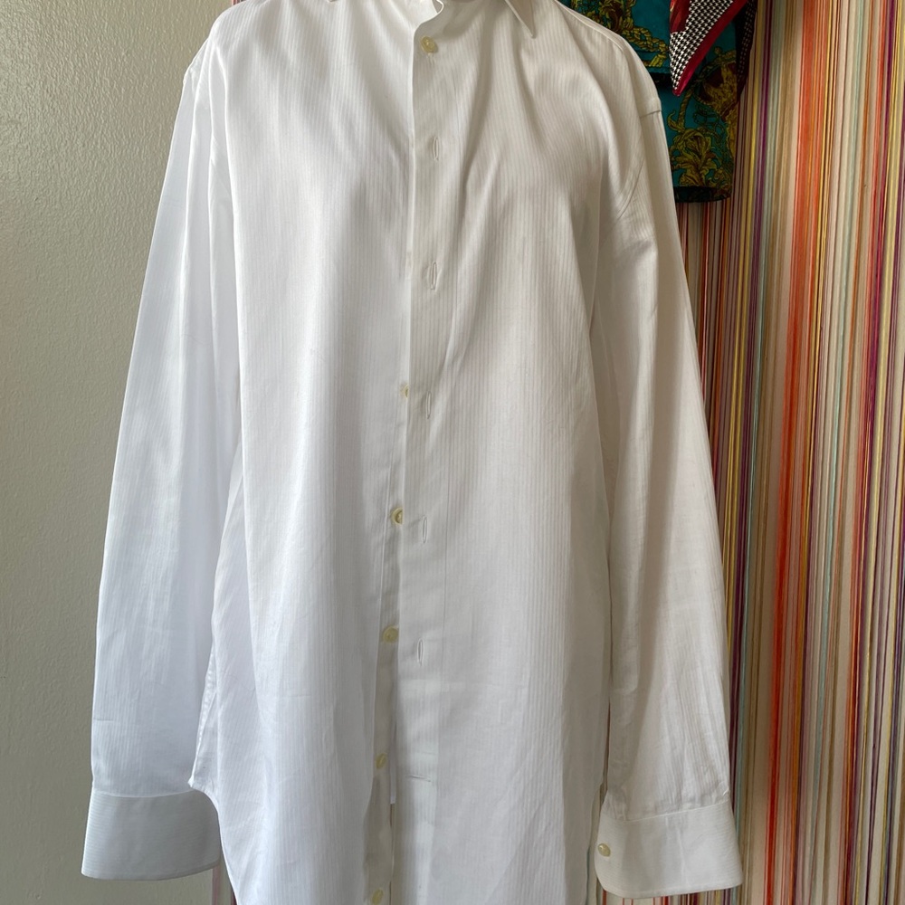 Armani Collezioni White Casual Button Down Shirt - Picture 2 of 8